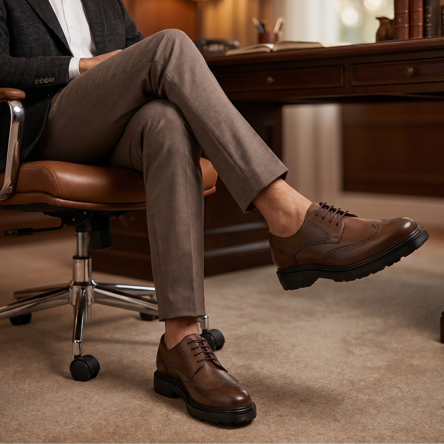 Chaussures Richelieu en Cuir