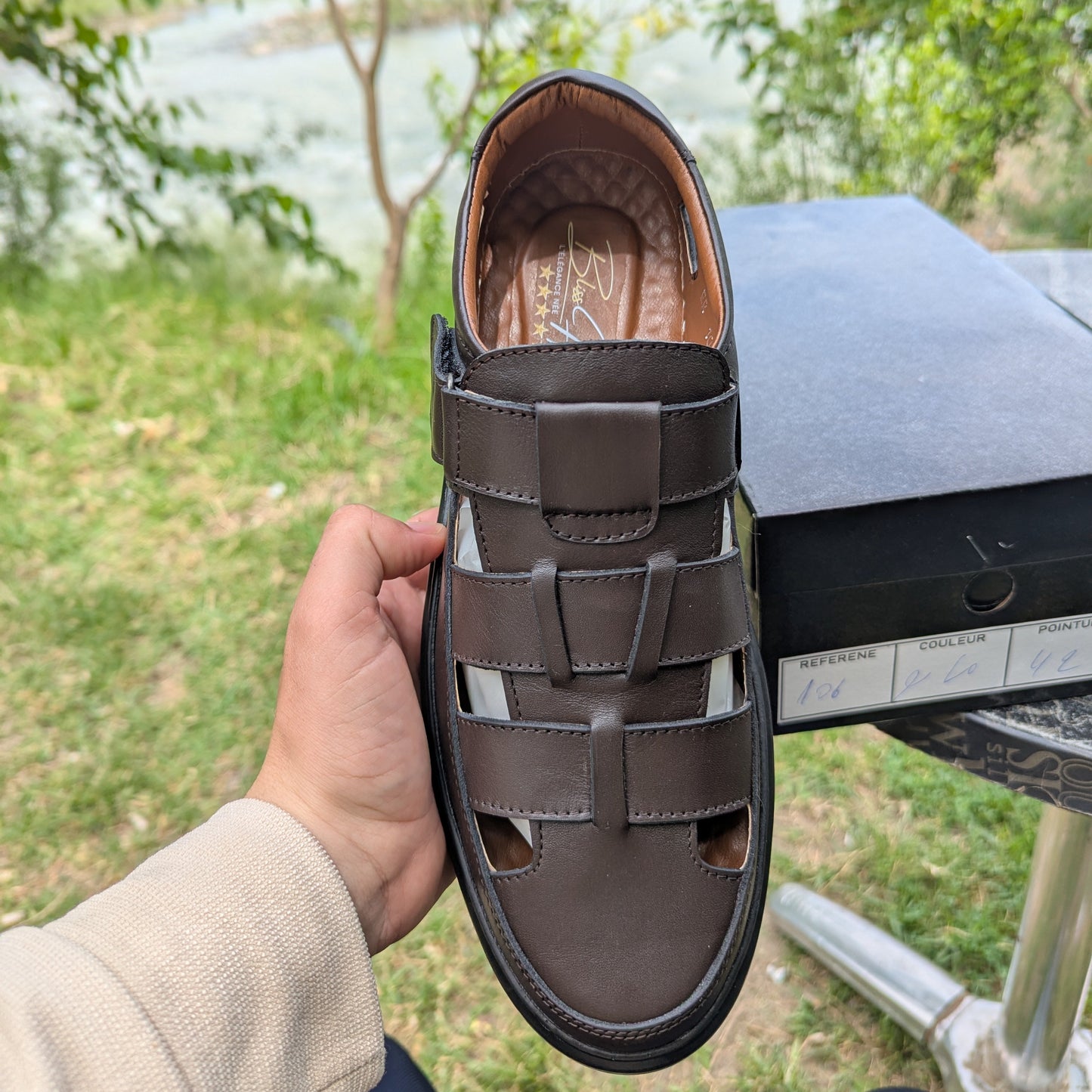 Sandales Homme en Cuir Premium Confort Élégance