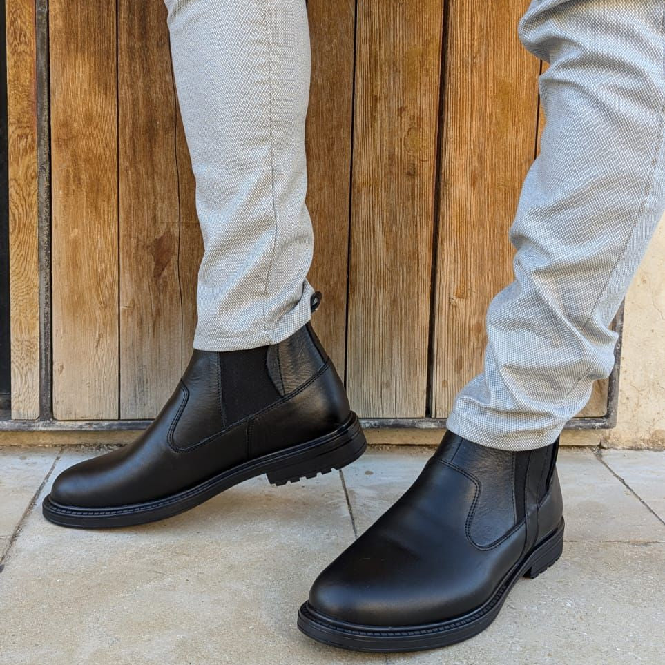 Bottines cuir homme
