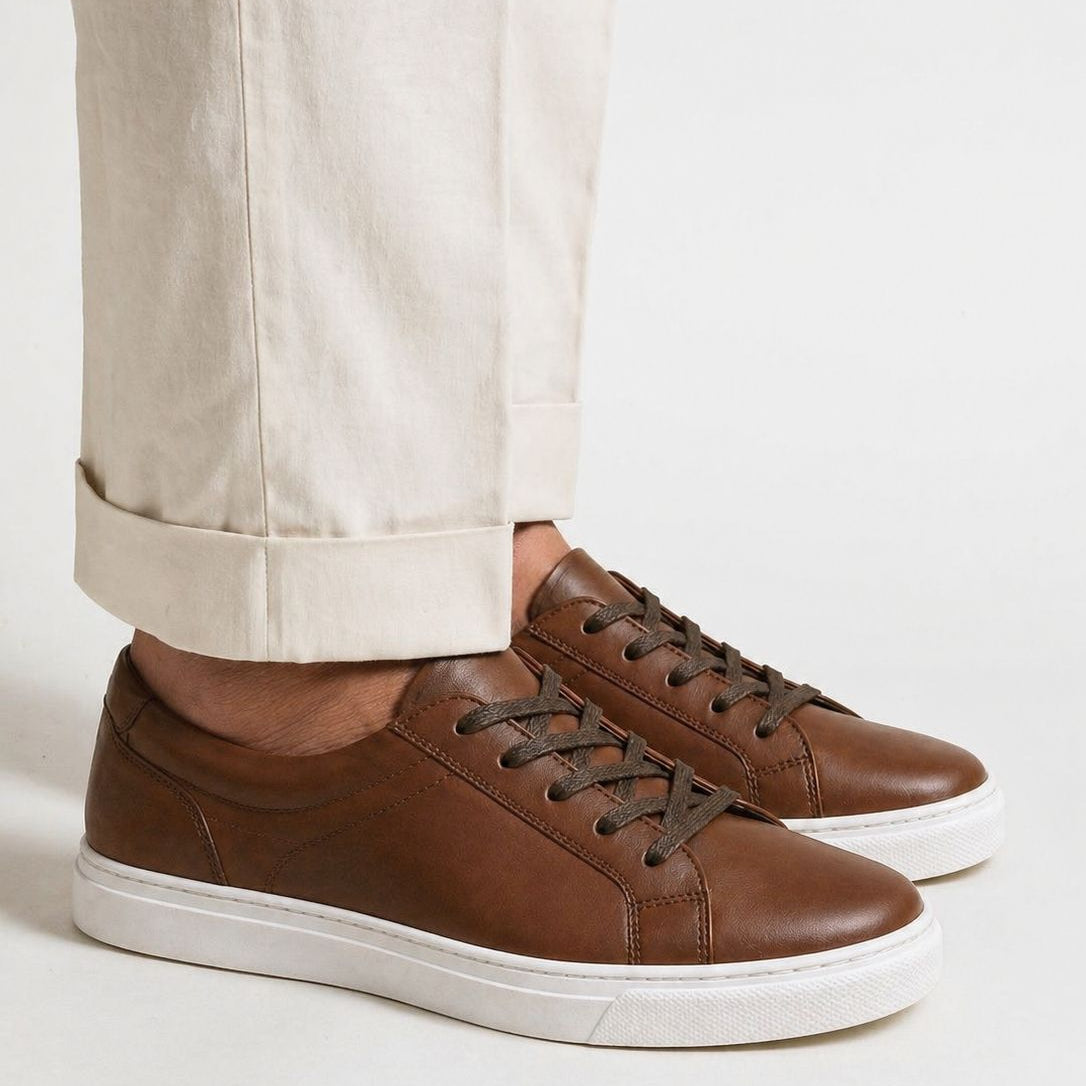 Basket homme en cuir