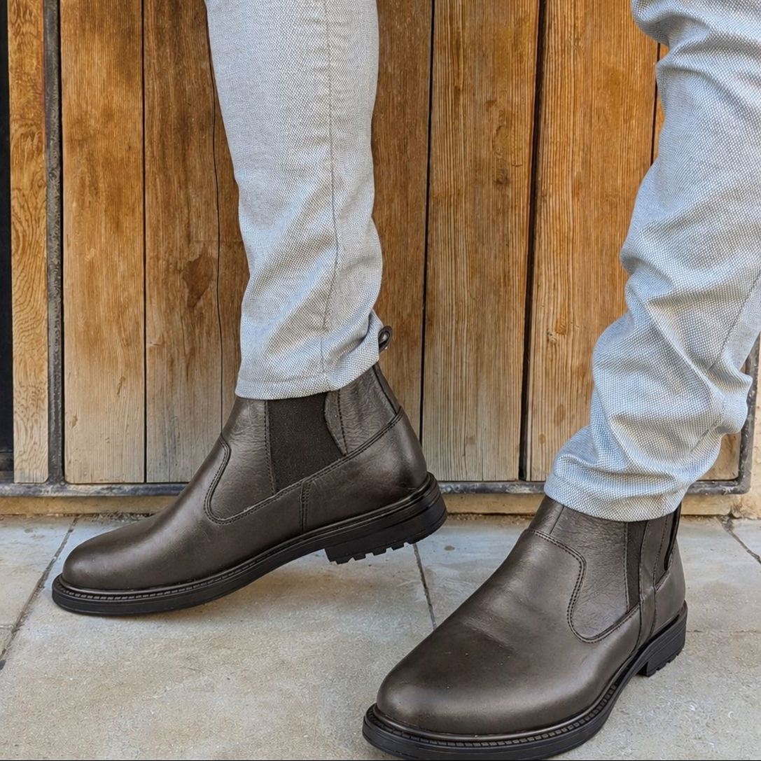 Bottines cuir homme
