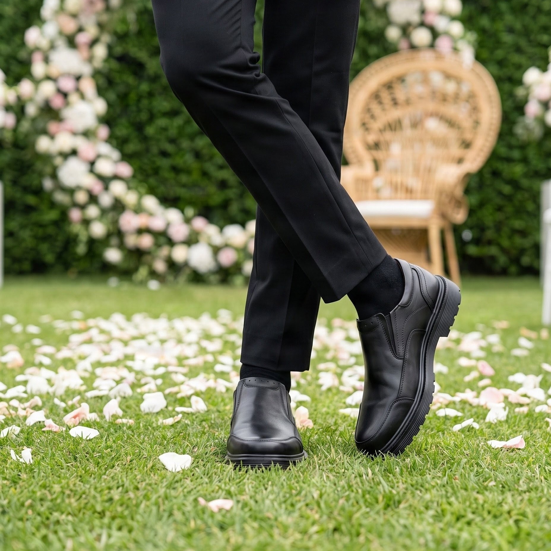 "Elite Step" - Chaussure Derby pour Homme en Cuir Véritable (Copie) vue 3 - BLISS