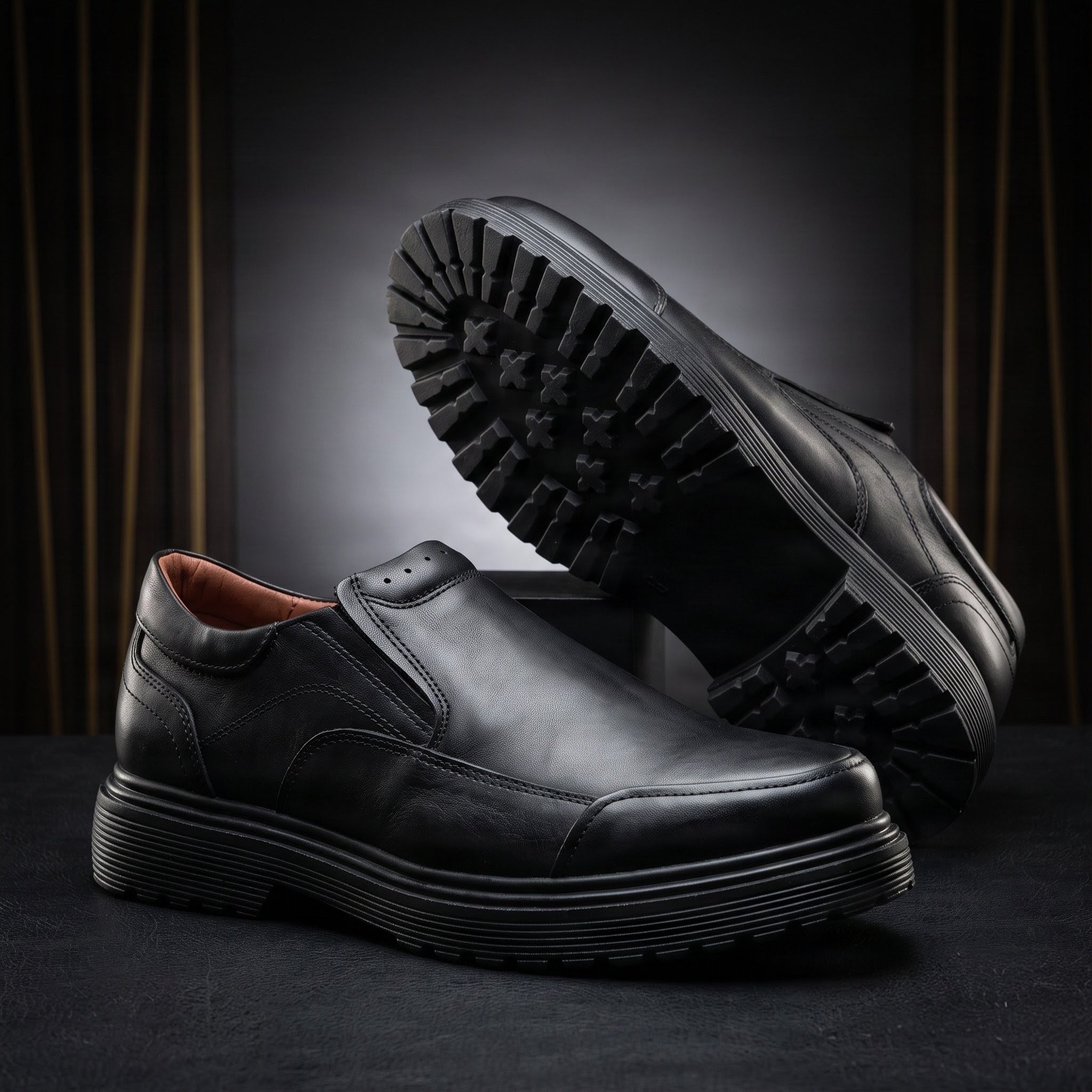 "Elite Step" - Chaussure Derby pour Homme en Cuir Véritable (Copie) vue 4 - BLISS
