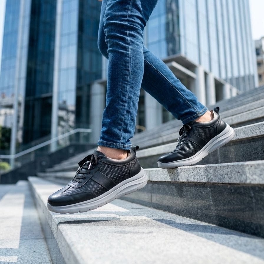 Aero Step - Sneaker Casual Homme en Cuir Véritable vue 3 - BLISS