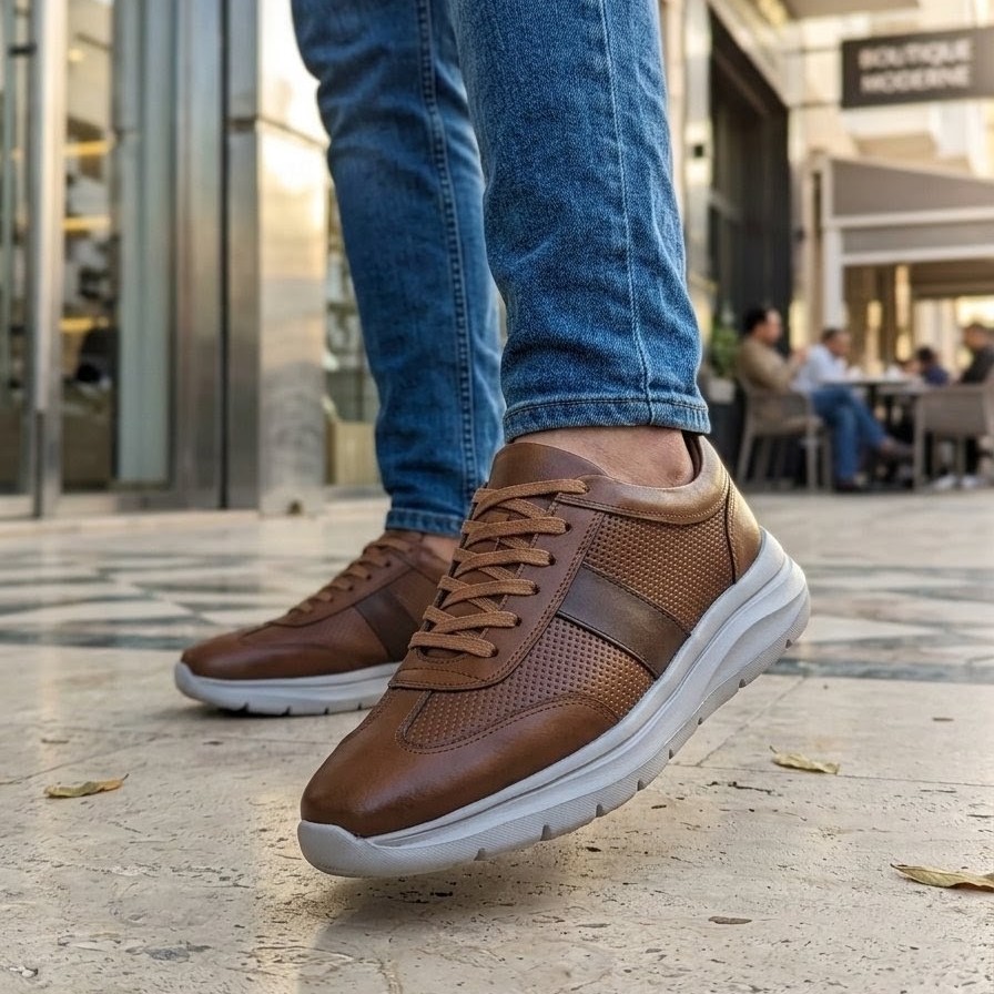 Aero Step - Sneaker Casual Homme en Cuir Véritable vue 1 - BLISS