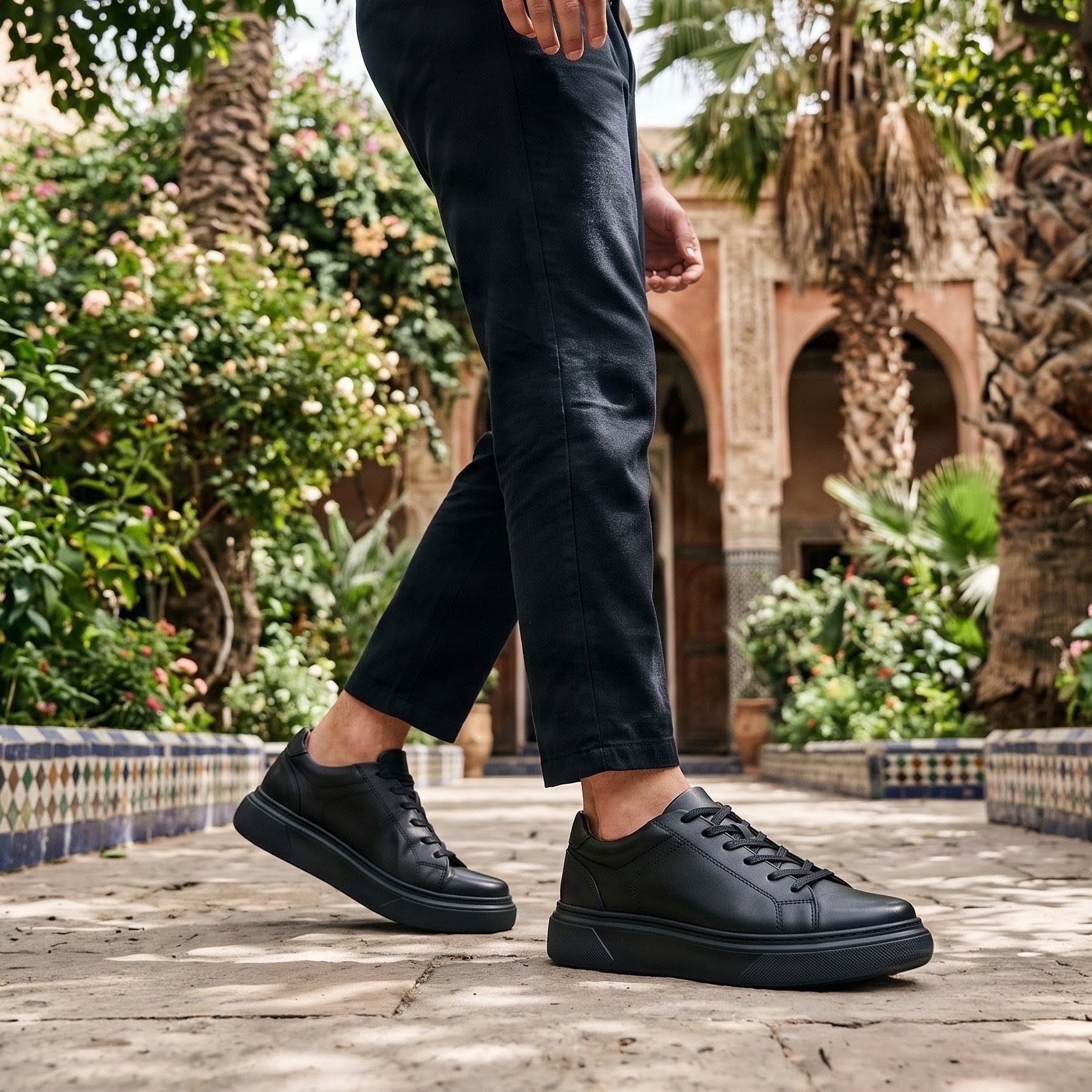 Basket homme en cuir vue 2 - BLISS